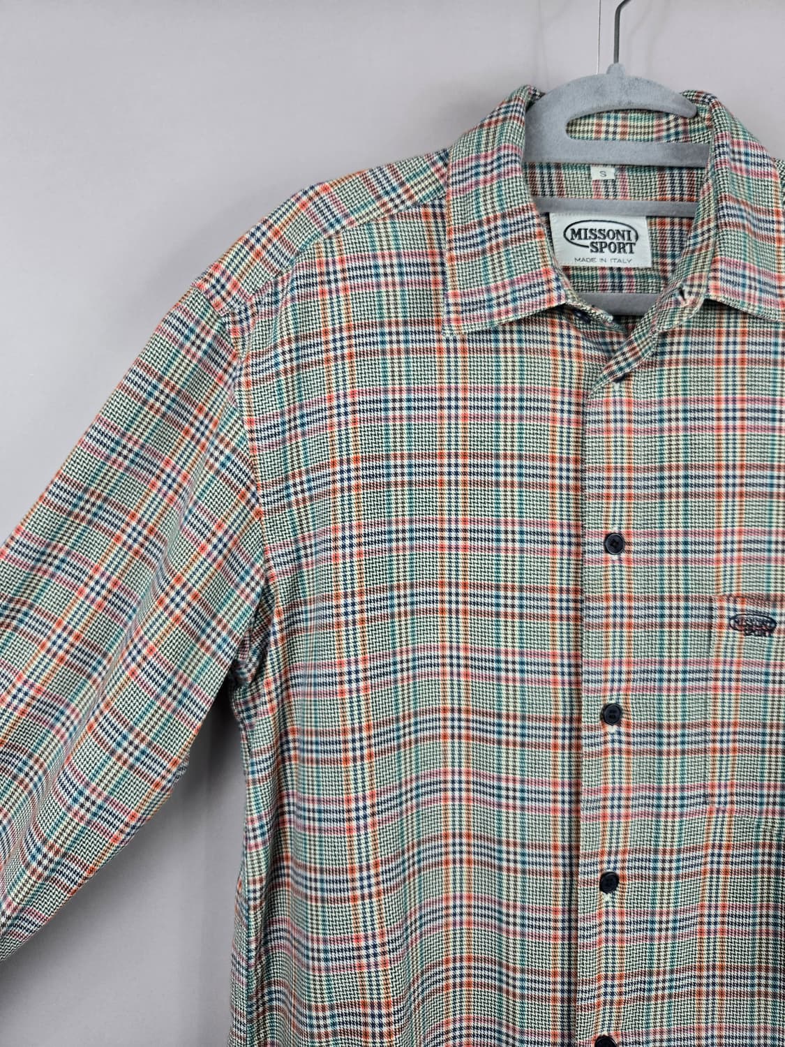 [무료배송]MISSONI 미쏘니 스포츠 S 남성 빈티지 긴팔 체크 셔츠 상품이미지4