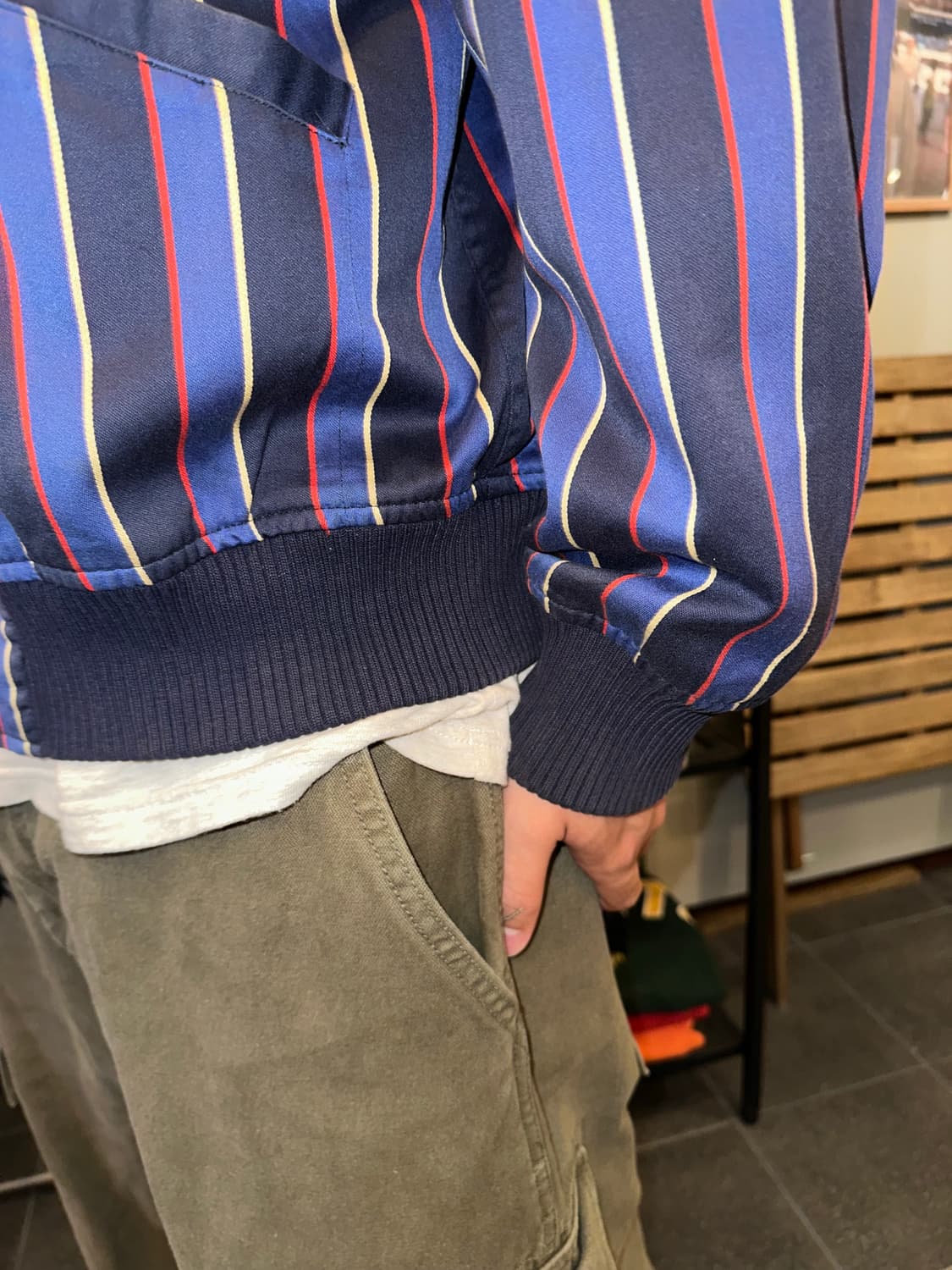 90‘s Tommy Hilfiger stripe boomber JK 상품이미지7
