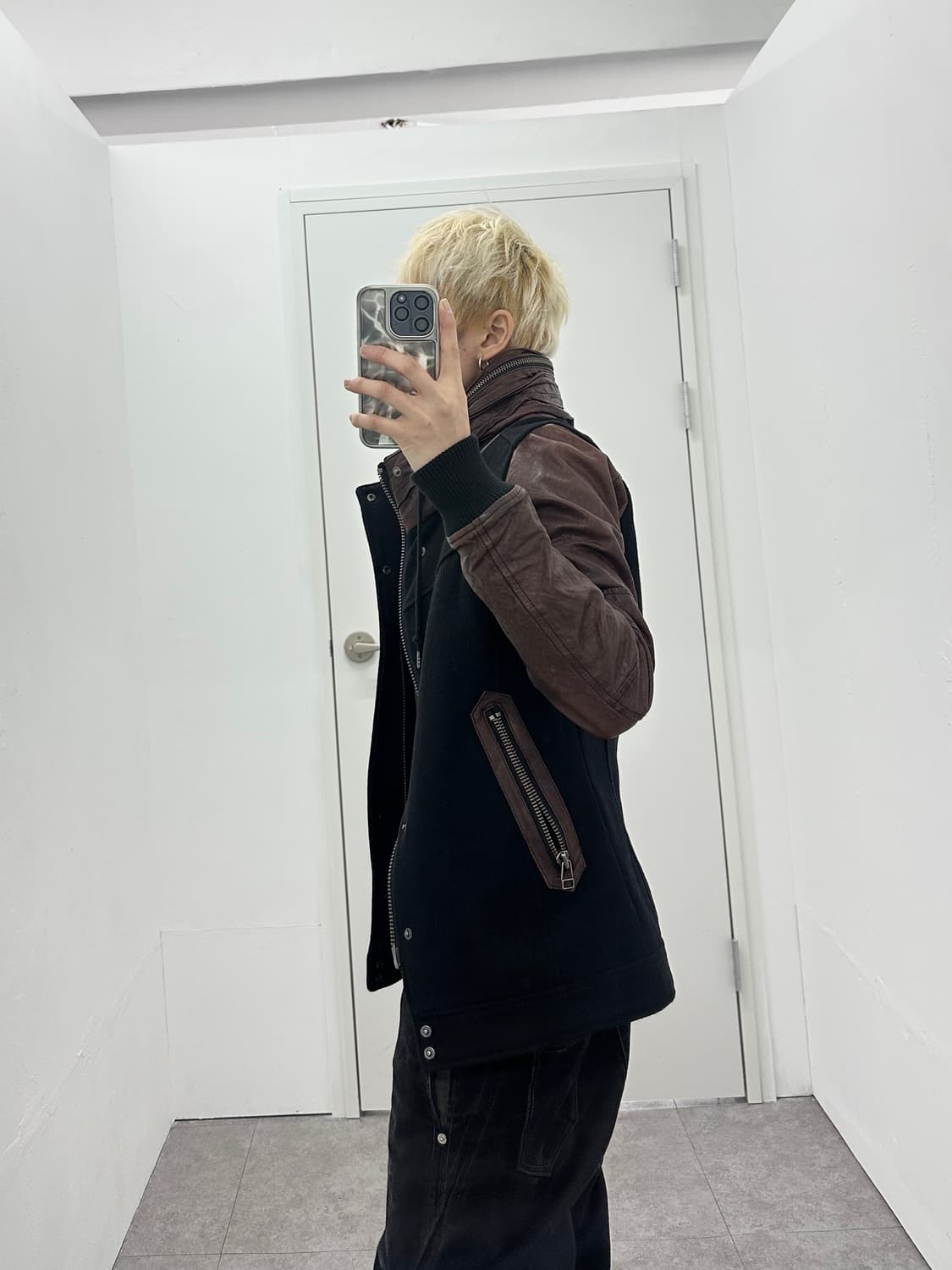 TORNADO MART goat leather 2 way bomber 상품이미지7