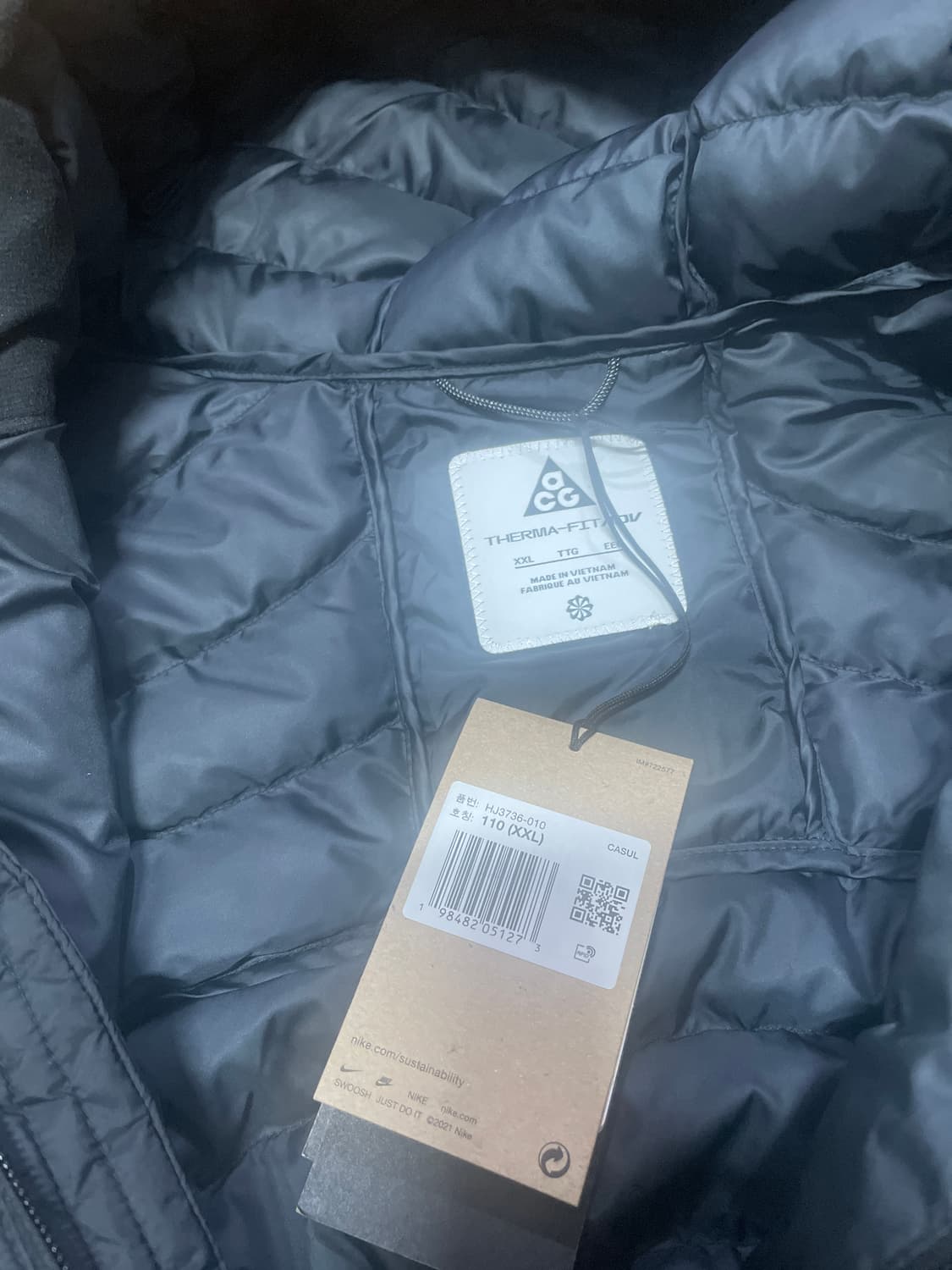 나이키 ACG 써마 핏 라바 플로우 후드 패딩 블랙  상품이미지2