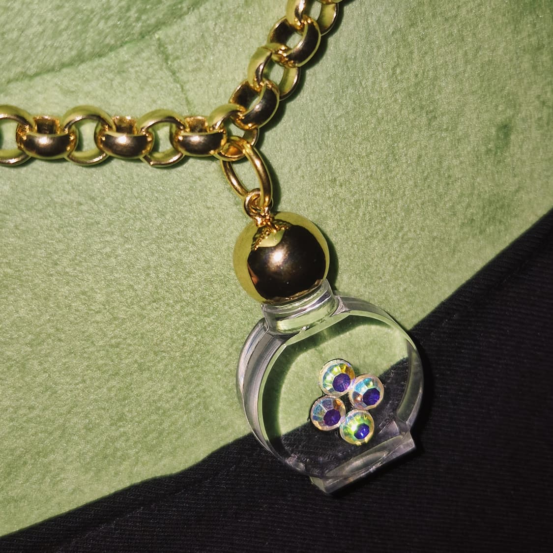 90s 프랑스 빈티지 크리스탈 퍼퓸 보틀 목걸이 상품이미지6