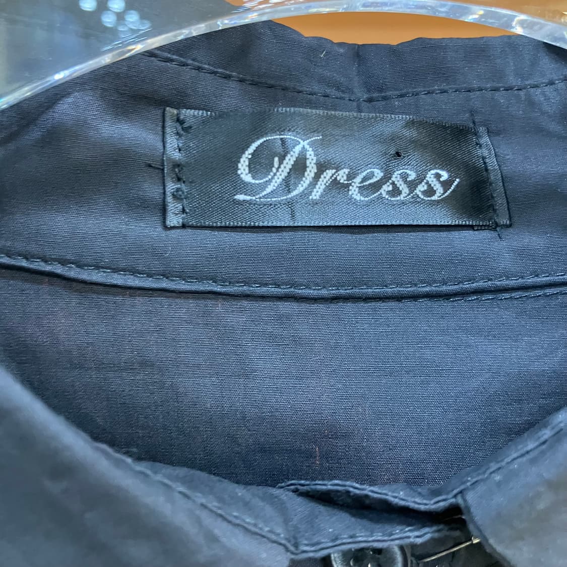 JPN Brand 블랙 비대칭 지퍼 롱 셔츠 원피스 상품이미지2