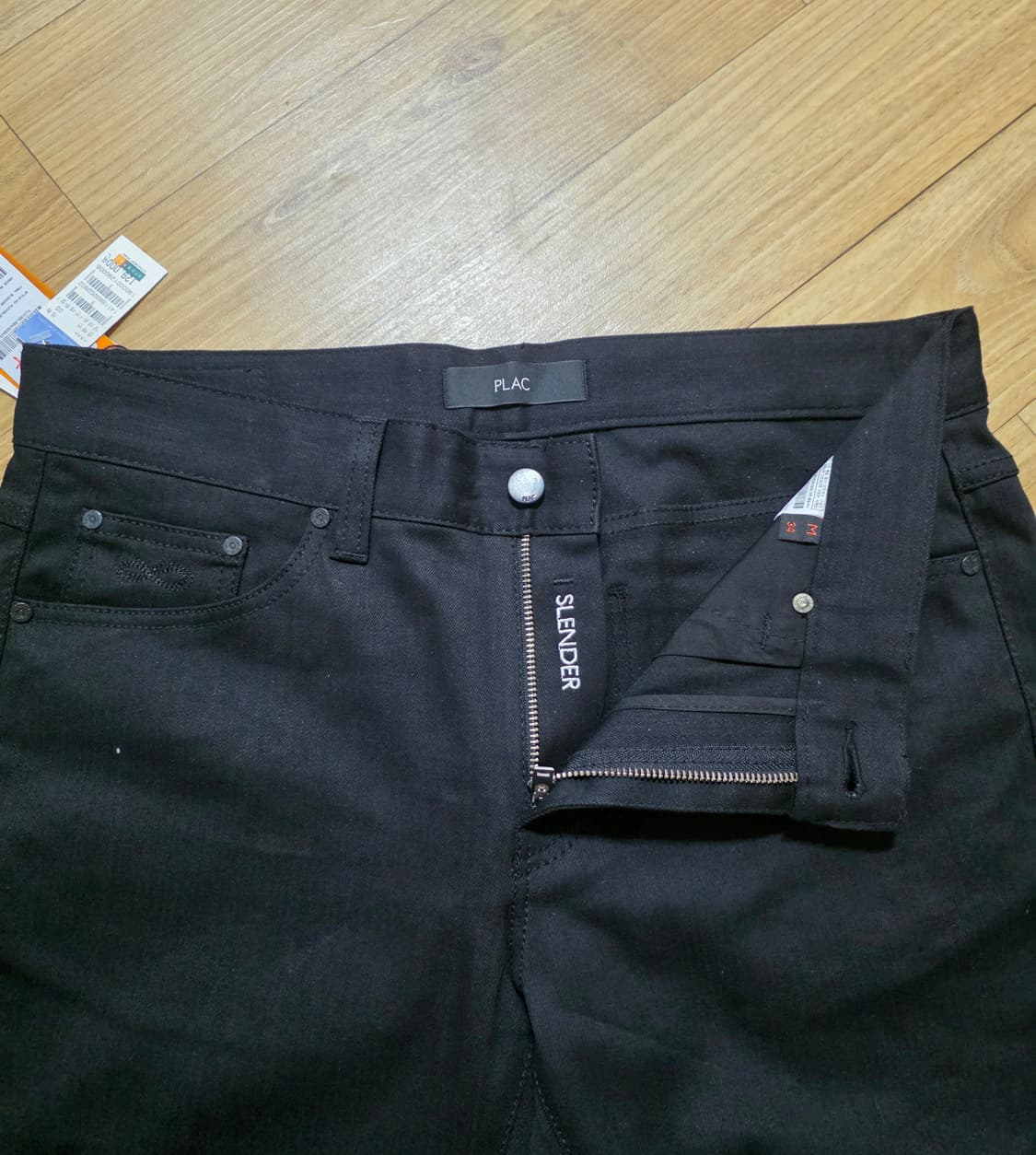 플랙 검정데님 무릎찢청 상품이미지3