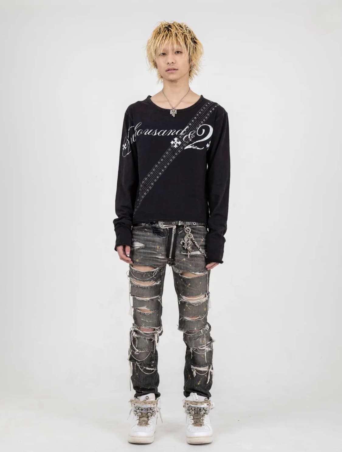 (2002)Slash belted L/S tee 상품이미지4