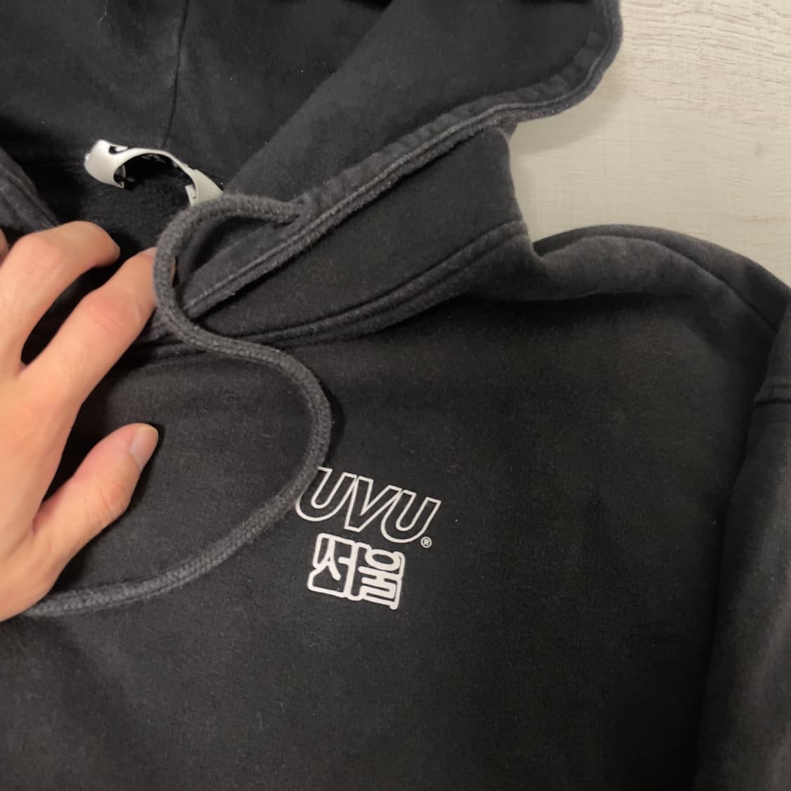 M) UVU 서울 마라톤 블랙 후드 상품이미지1