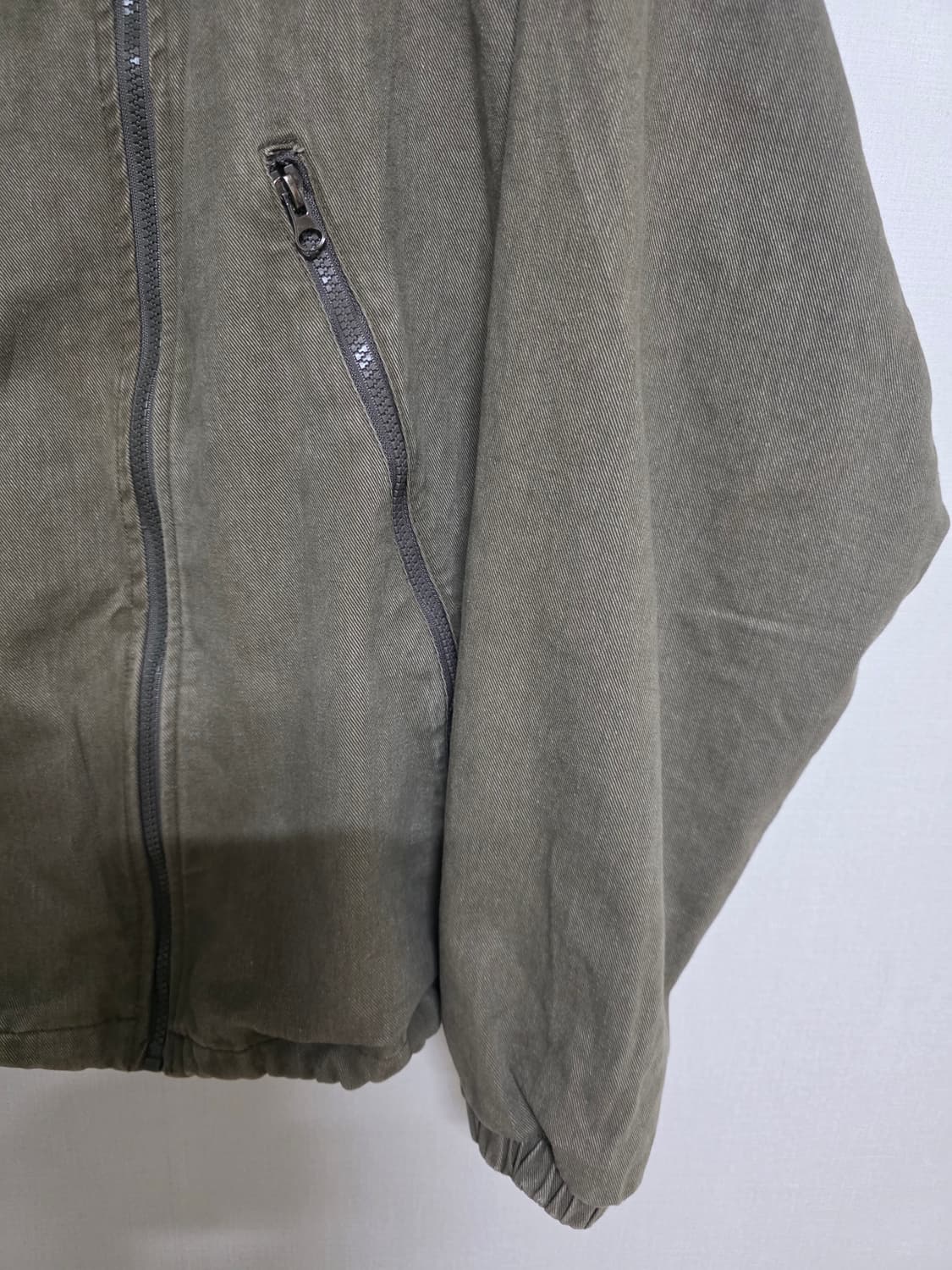 카키 청 후드집업 상품이미지4