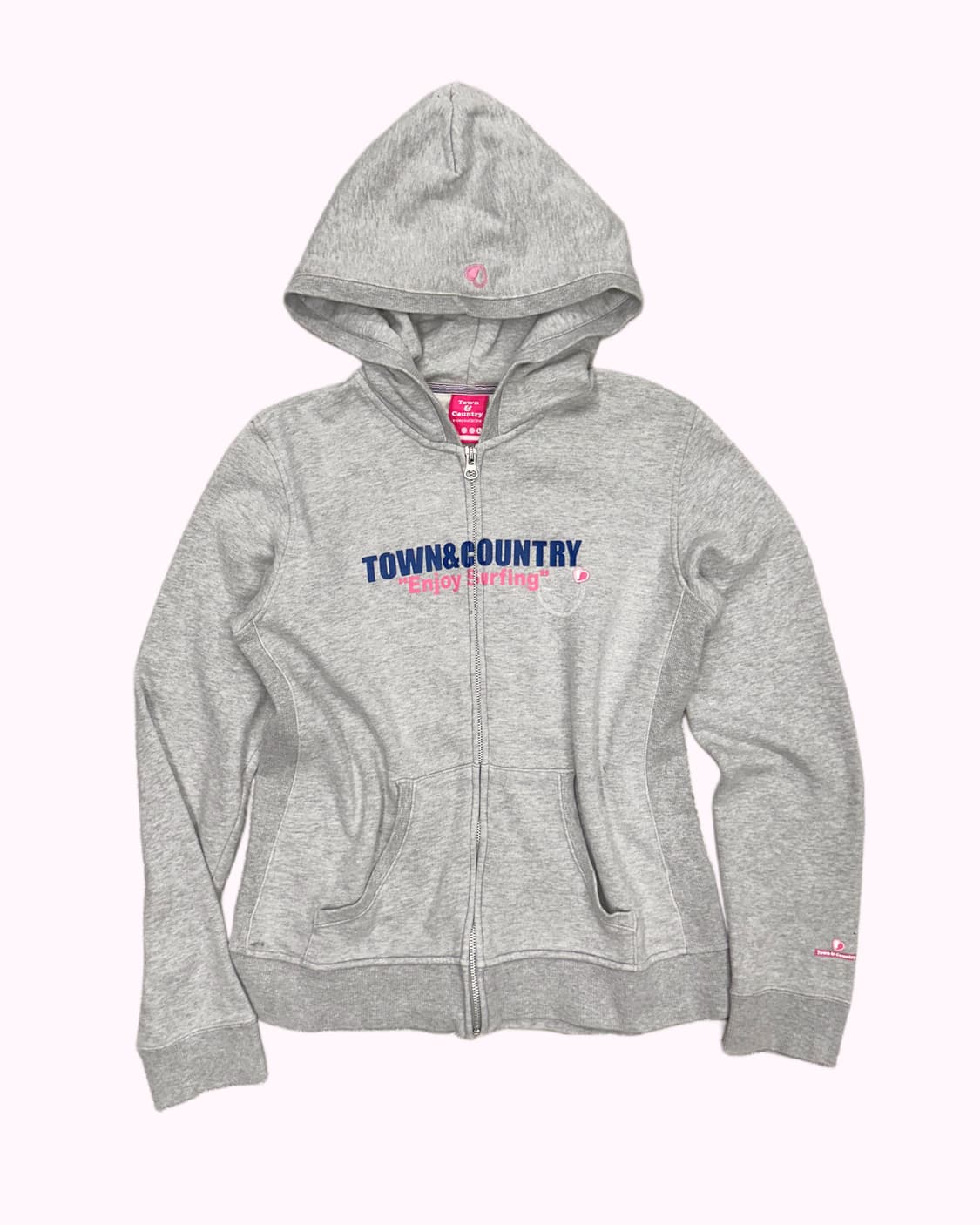 logo lettering grey hood zip-up 상품이미지2