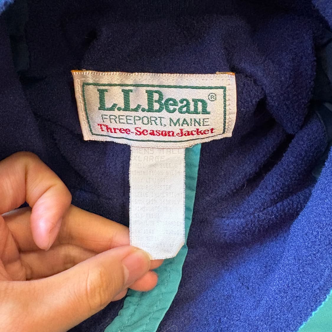 90년대 미국 생산 엘엘빈 청록 컬러 쓰리 시즌 웜업 자켓 상품이미지5