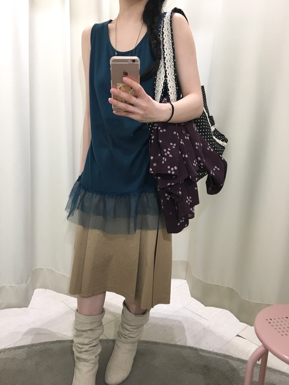 MICHEL KLEIN Pleated Midi Skirt 상품이미지5