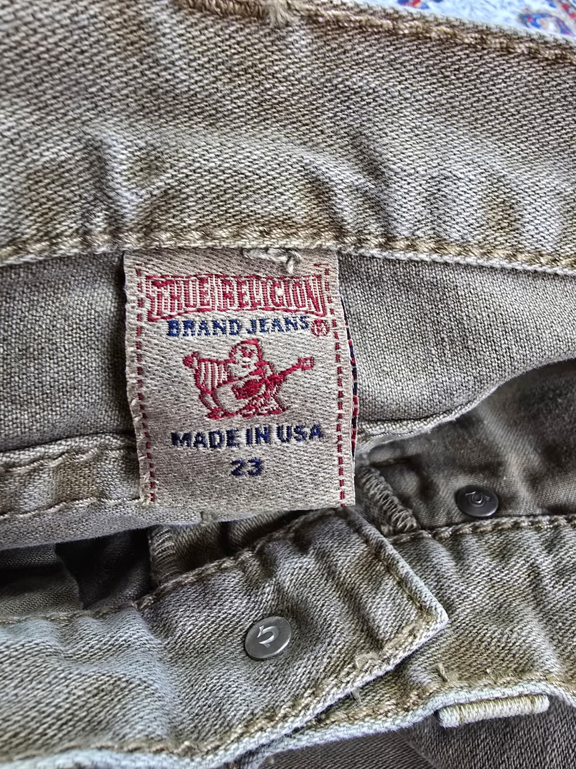 트루릴리전 데미지 워싱 진브라운 청바지 (1940) 상품이미지5