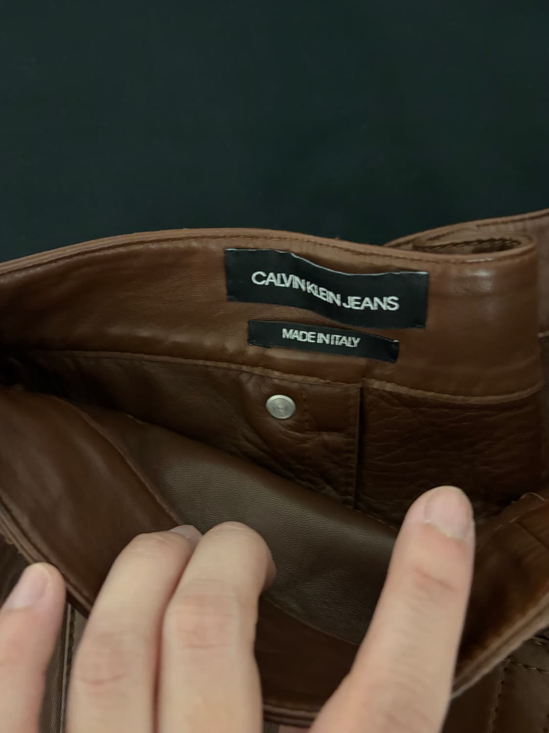 CalvinKlein 가죽스커트 상품이미지3