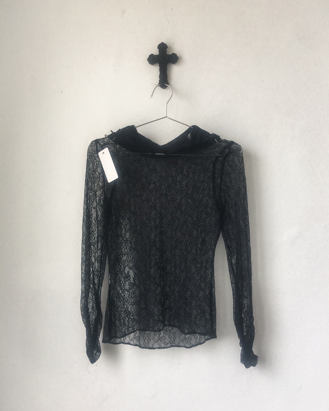 Lace high neck top 상품이미지5