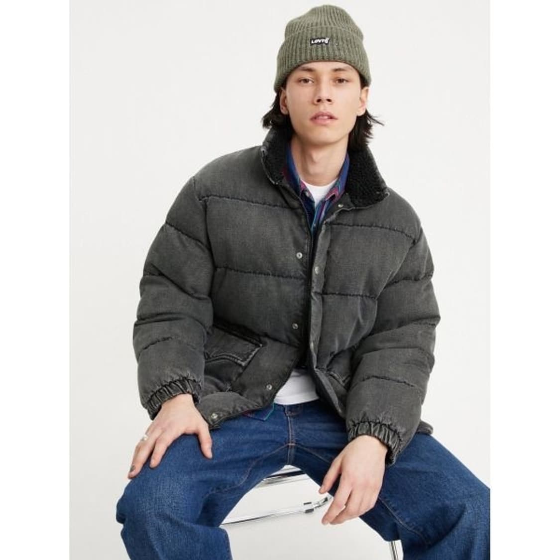 리바이스 웨스턴 슈퍼 푸퍼 다운자켓 S 사이즈 상품이미지1