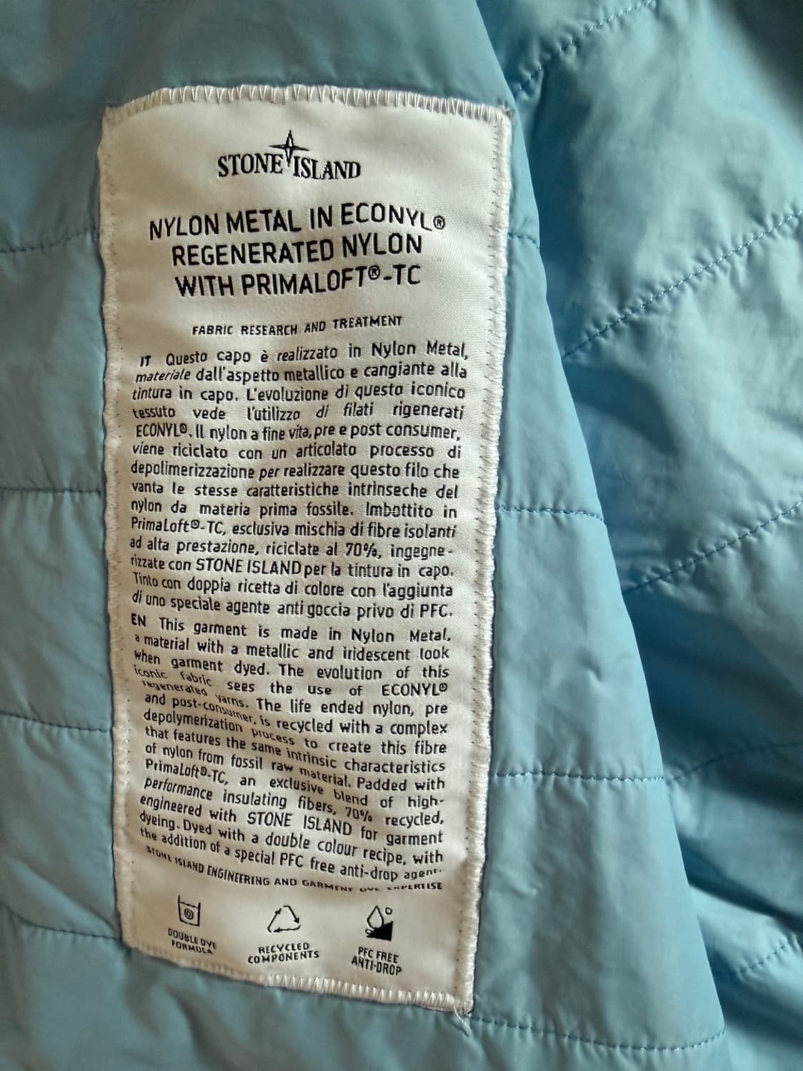 스톤아일랜드 나일론메탈 프리마로프트 자켓 상품이미지6