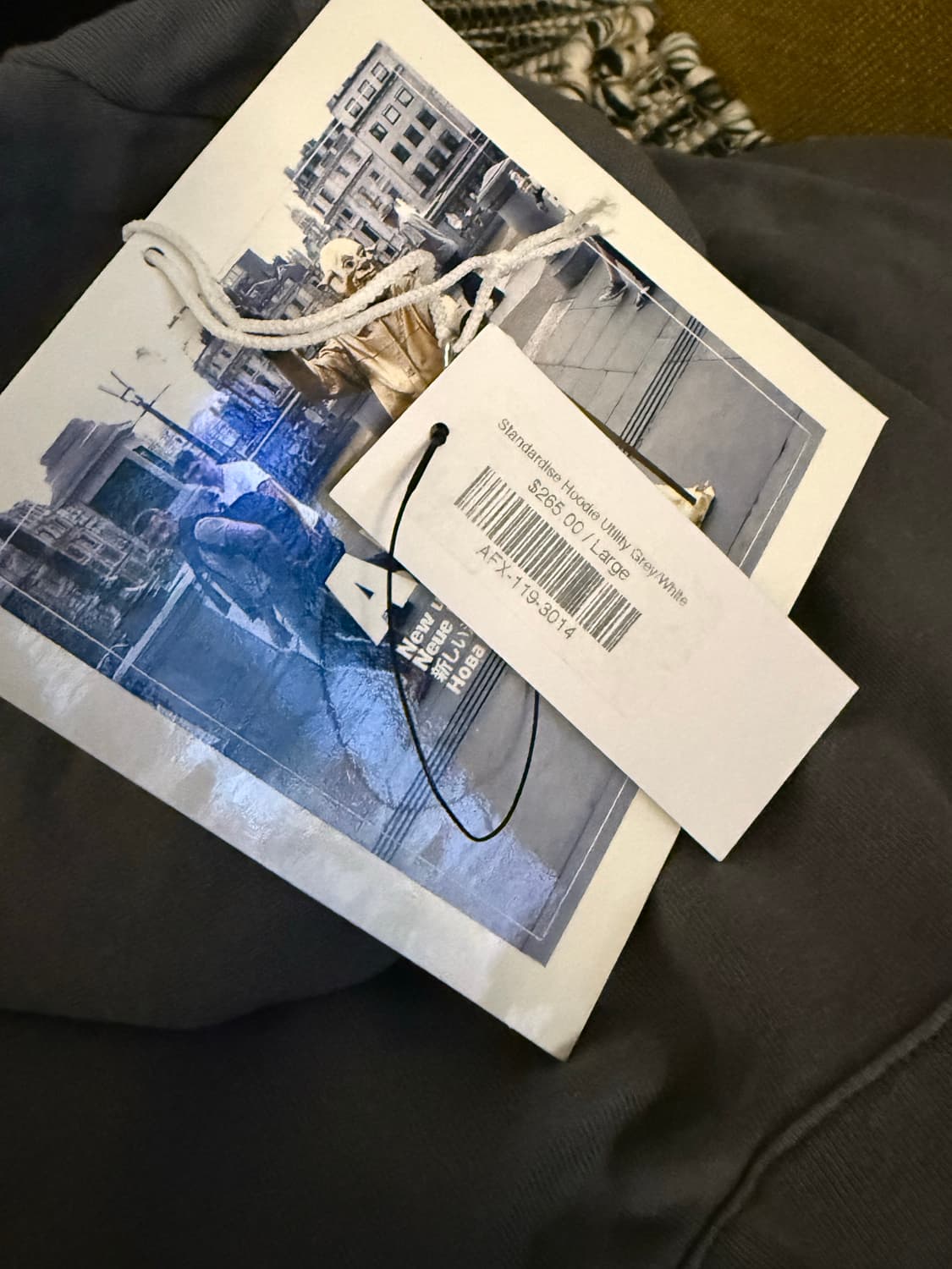 AFFIX Hoodie Utility Grey / White Large 상품이미지7