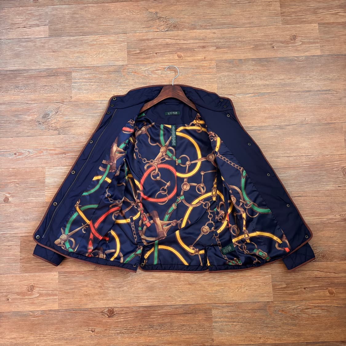 랄프로렌 XS 라이트 누빔 퀼팅 자켓 네이비 폴로 로렌  상품이미지3