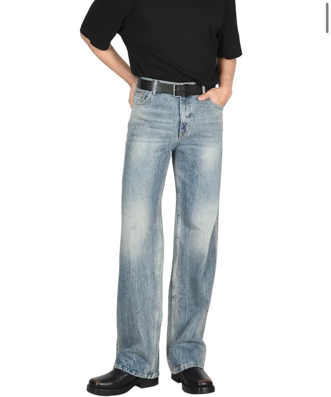 모드나인 와이드핏 데님팬츠 M사이즈 상품이미지2