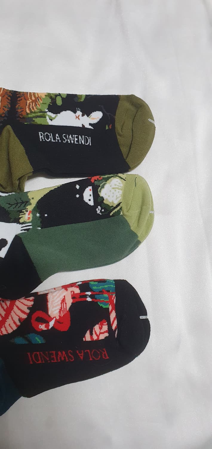 그린 올리브 동물패턴 토끼 타조 양말 상품이미지8