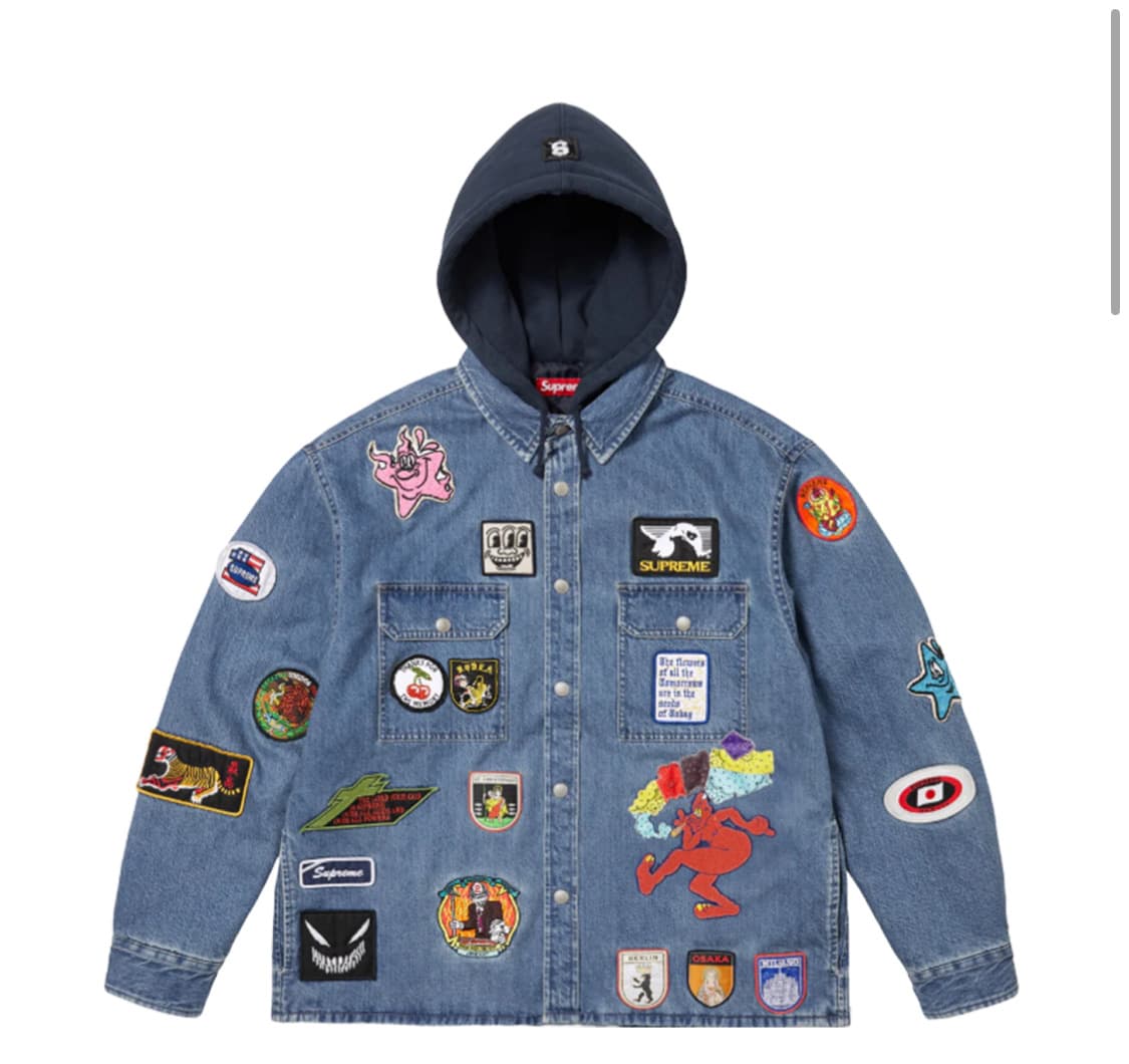 슈프림 패치스 후드 집업 상품이미지1