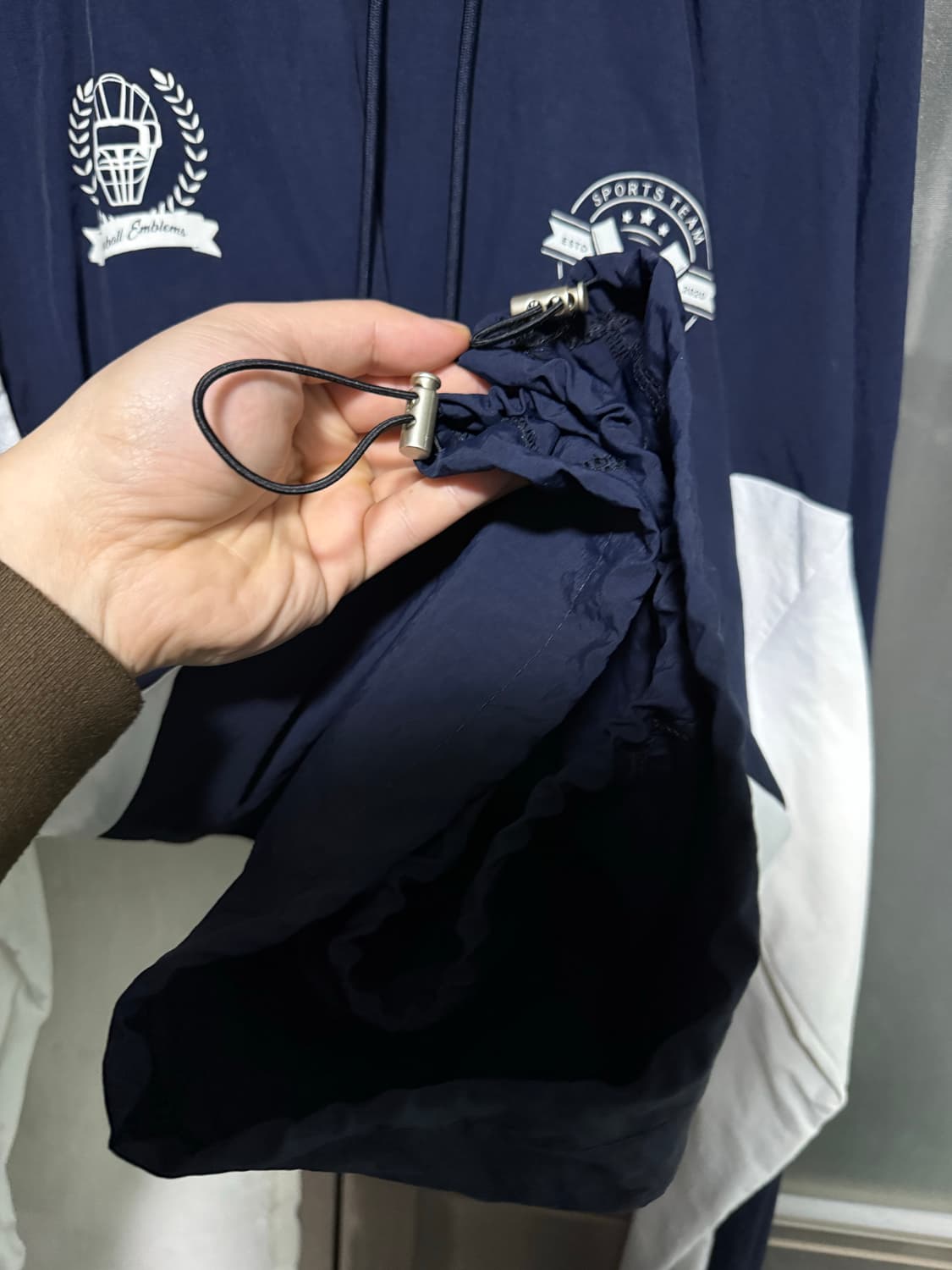 네이비 나일론 후드티 3xl 상품이미지3