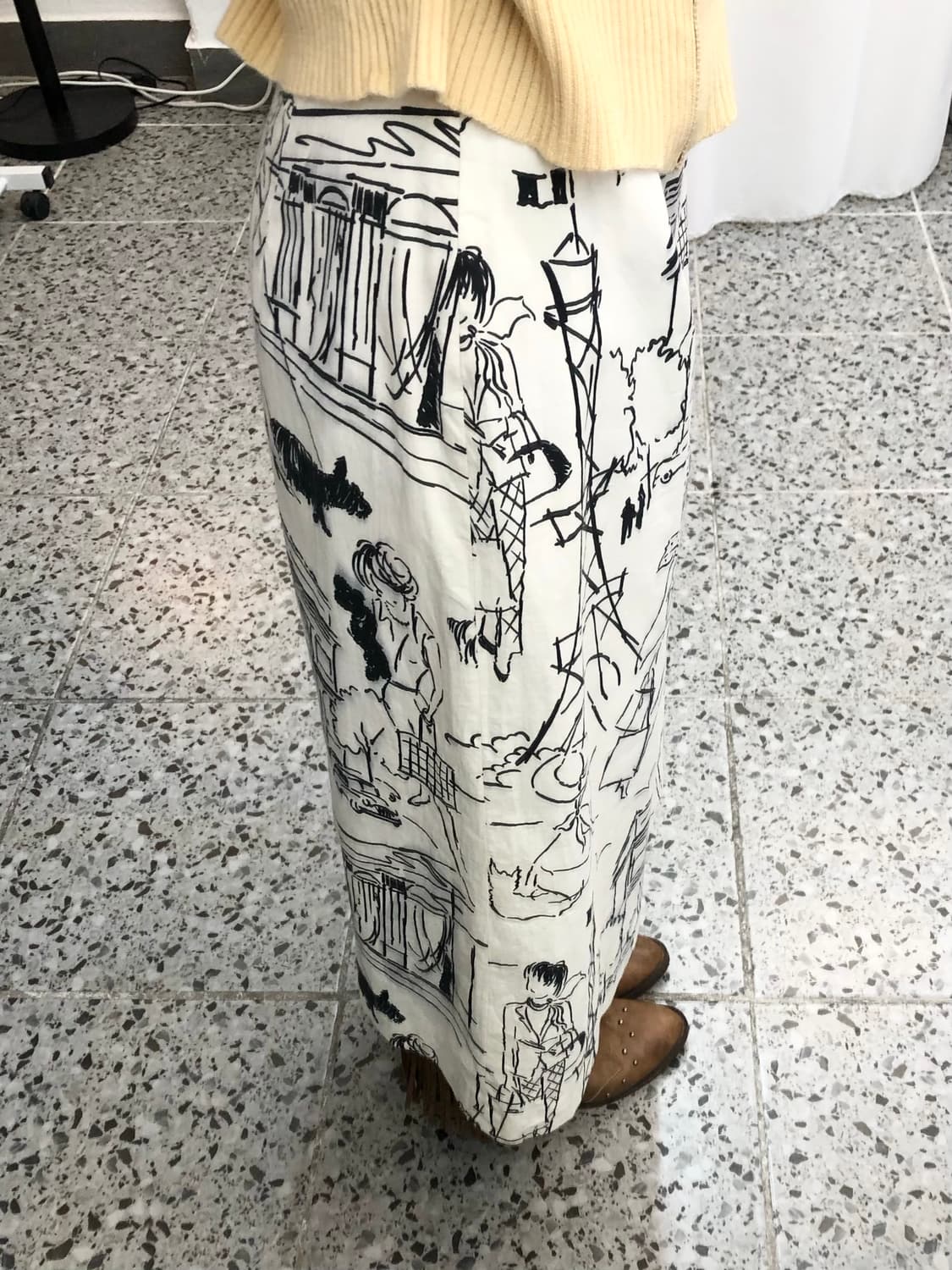 ink sketch midi skirt 상품이미지2