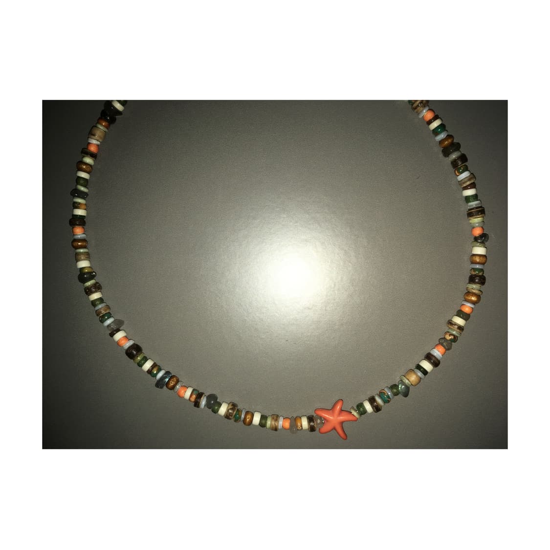 [악] 빈티지 오렌지 불가사리 비즈 목걸이 상품이미지2