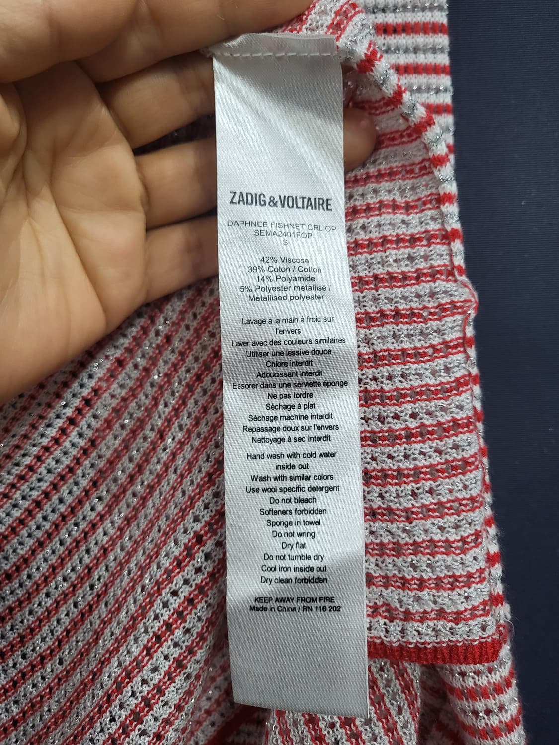 쟈딕앤볼테르 메탈릭 은사 가디건 상품이미지7