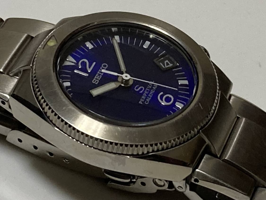 [정품,히든피스] 세이코 빈티지 캘린더 블루 다이얼 시계
 상품이미지4