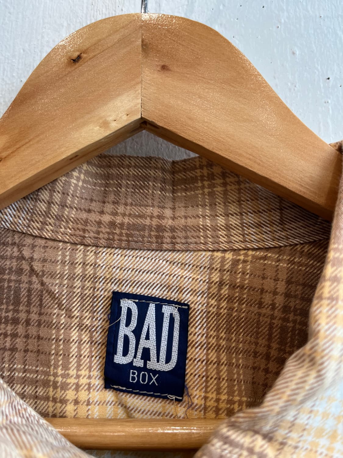 90s BadBox 옴브레 체크 집업 셔츠 Made in JAPAN 상품이미지2