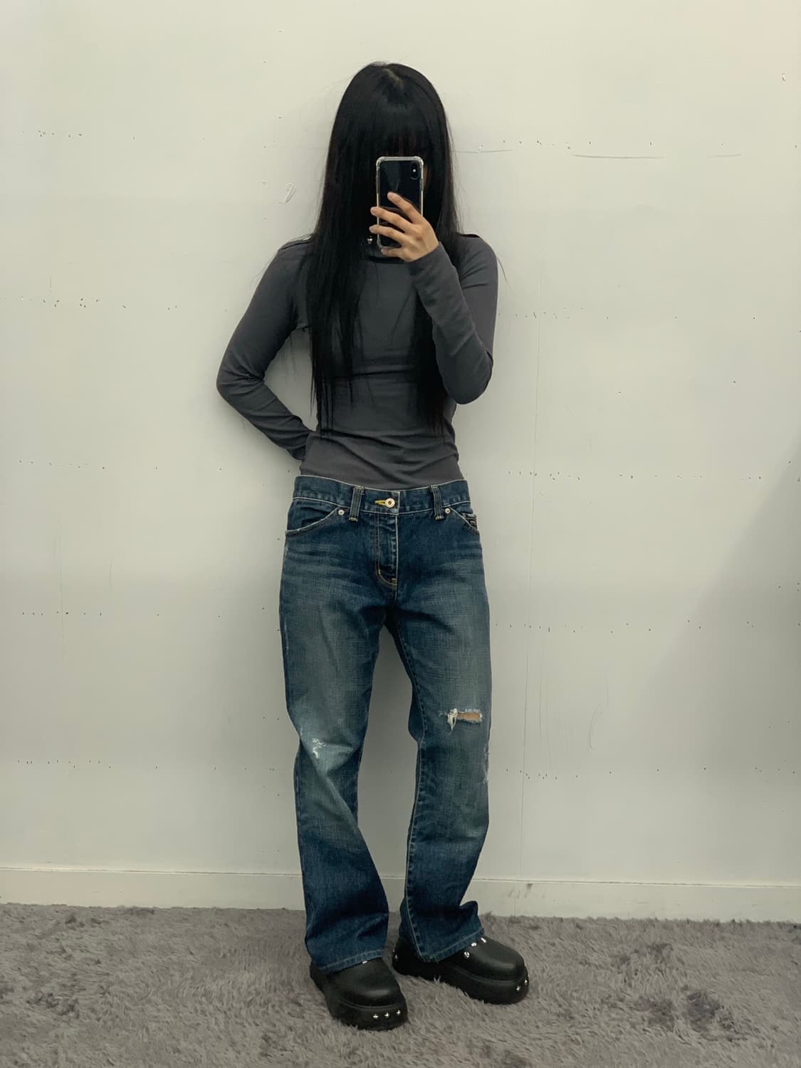 버버리 블랙라벨 데미지 데님 상품이미지1