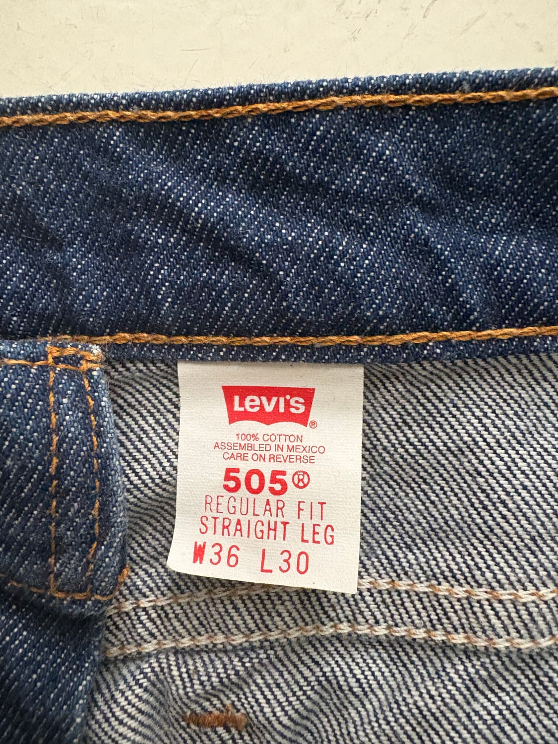 90‘s vtg Levi’s 505 Orange tab denim 상품이미지3