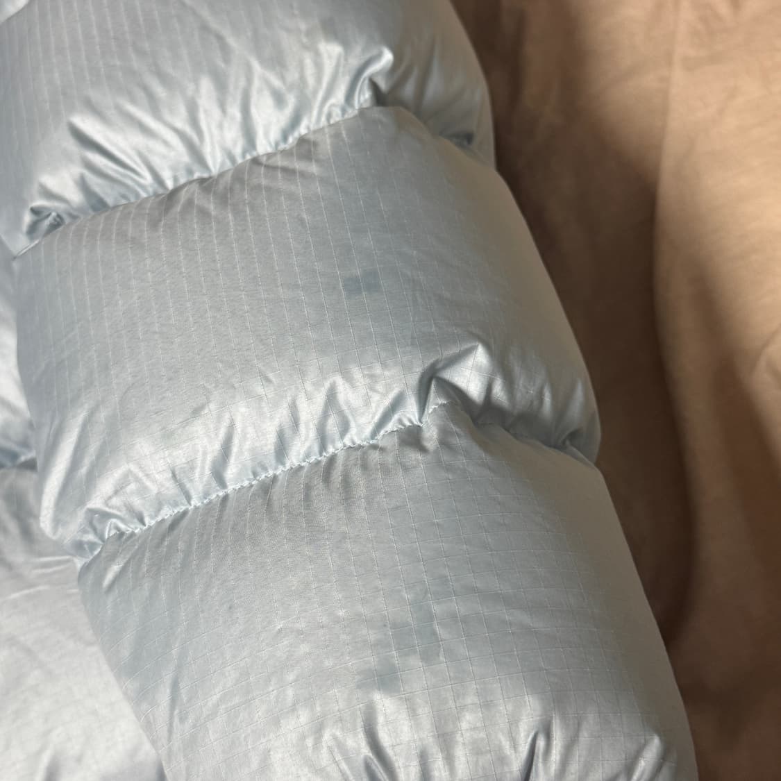 노스페이스 화이트러벨 노벨티 눕시 다운 자켓 스카이 블루 상품이미지4