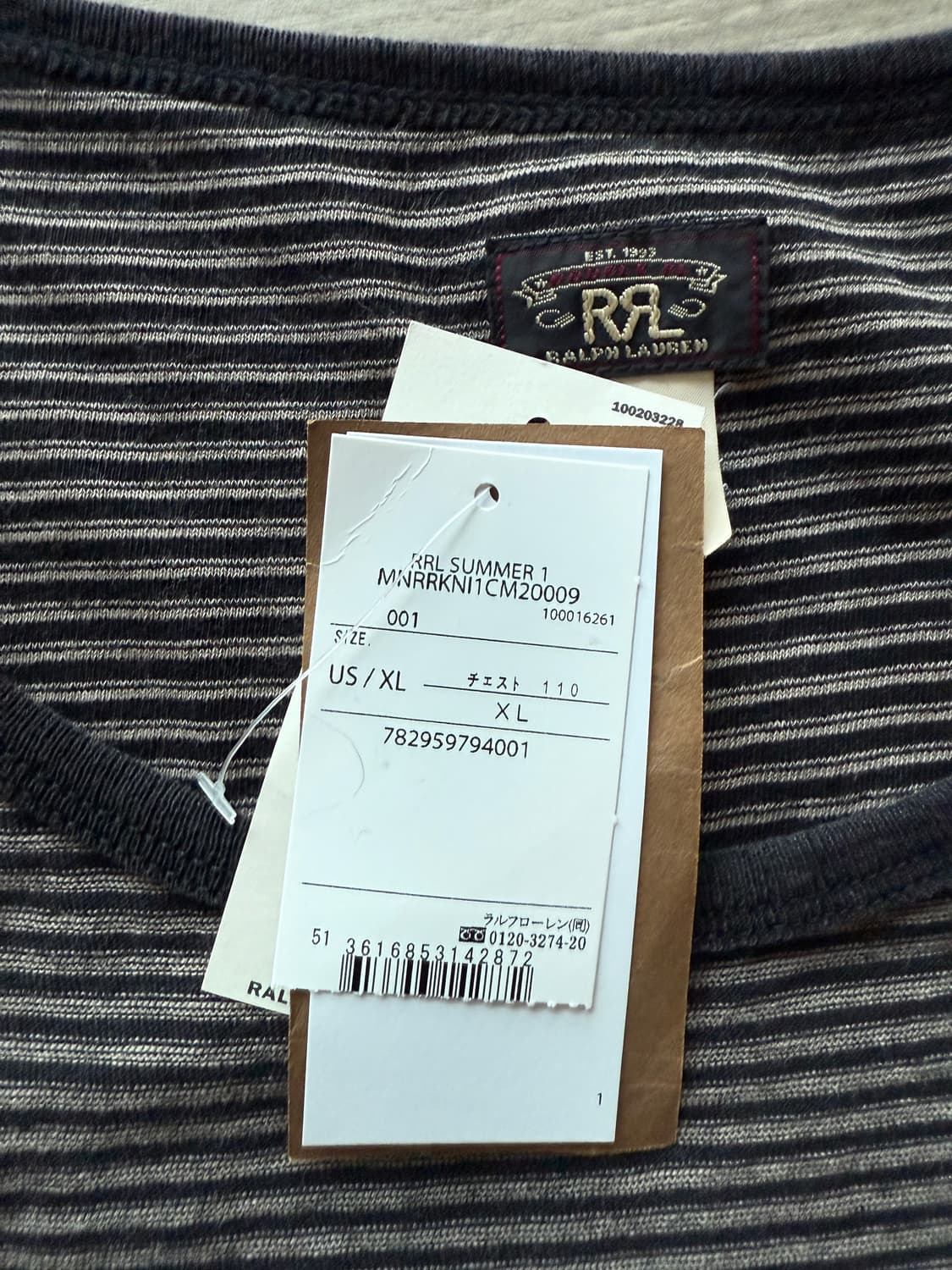rrl 더블알엘 민소매 저지티 나시  xl 새상품 상품이미지3