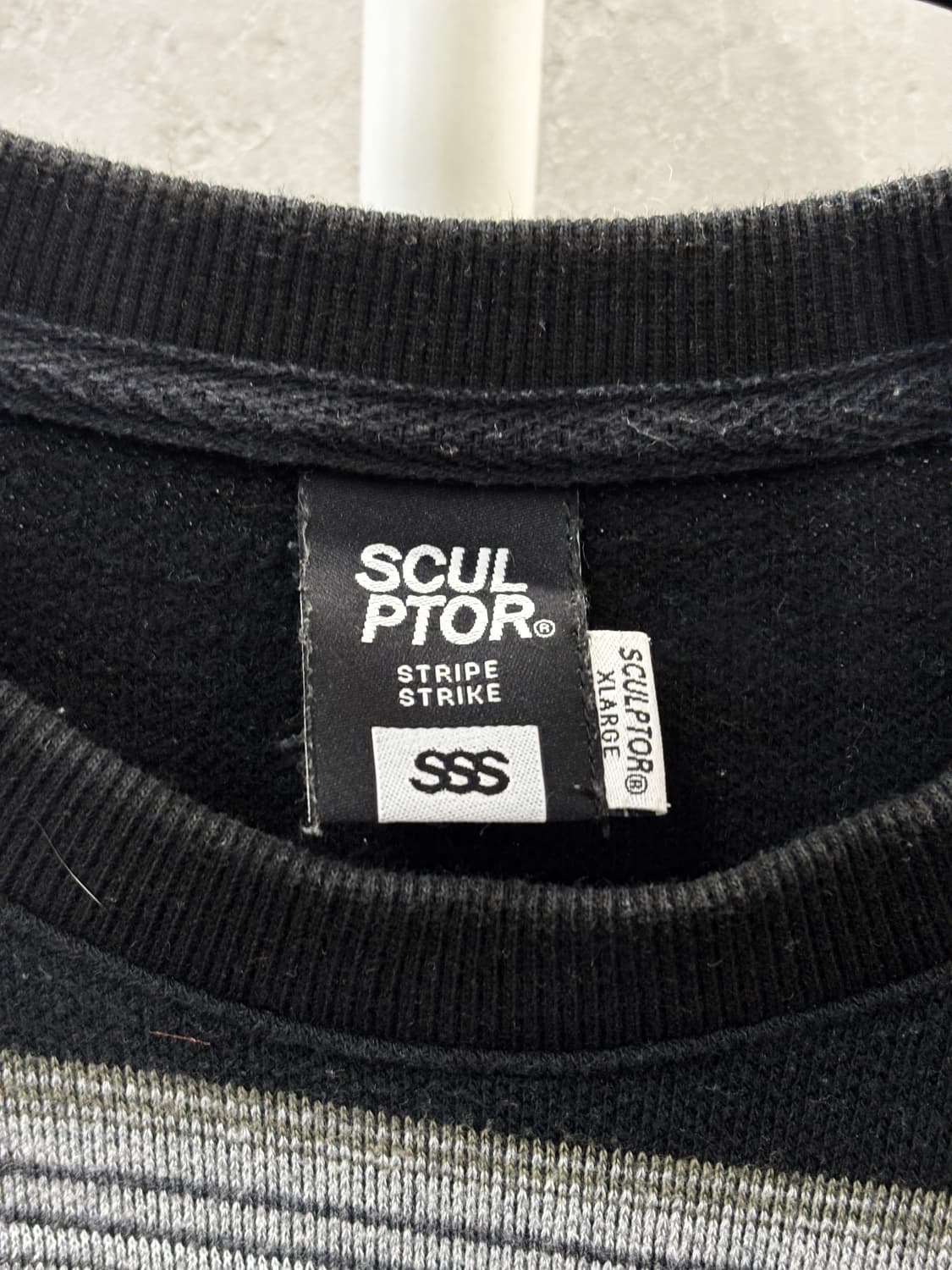 SCULPTOR 스트라이프 맨투맨 티셔츠 XL 상품이미지4