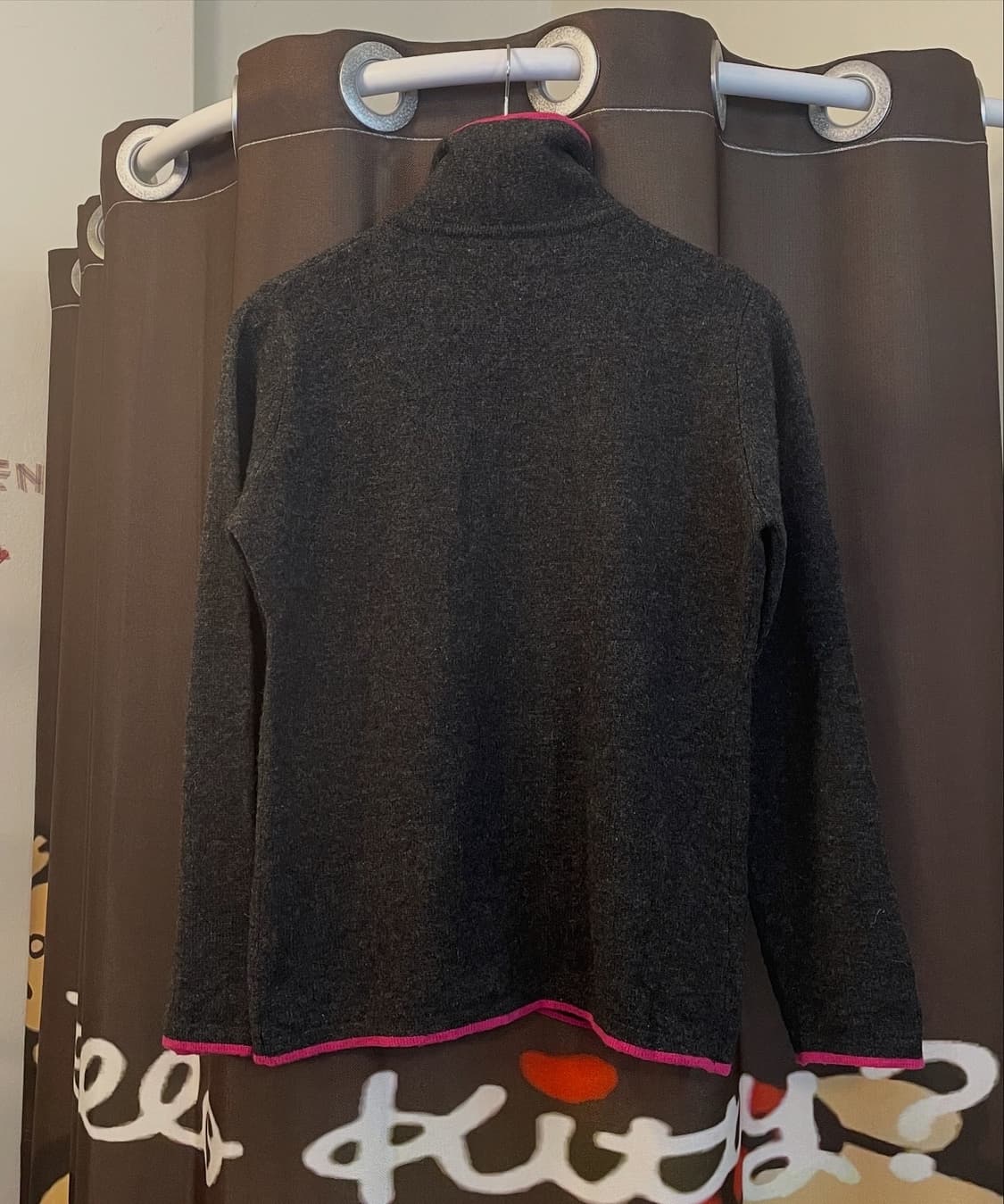 차콜 핑크트리밍 울집업 [무배] 상품이미지5