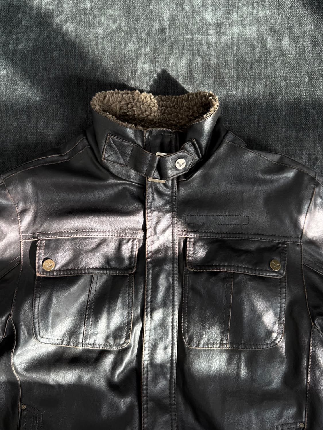 hawkeandco faux leather jacket 상품이미지2