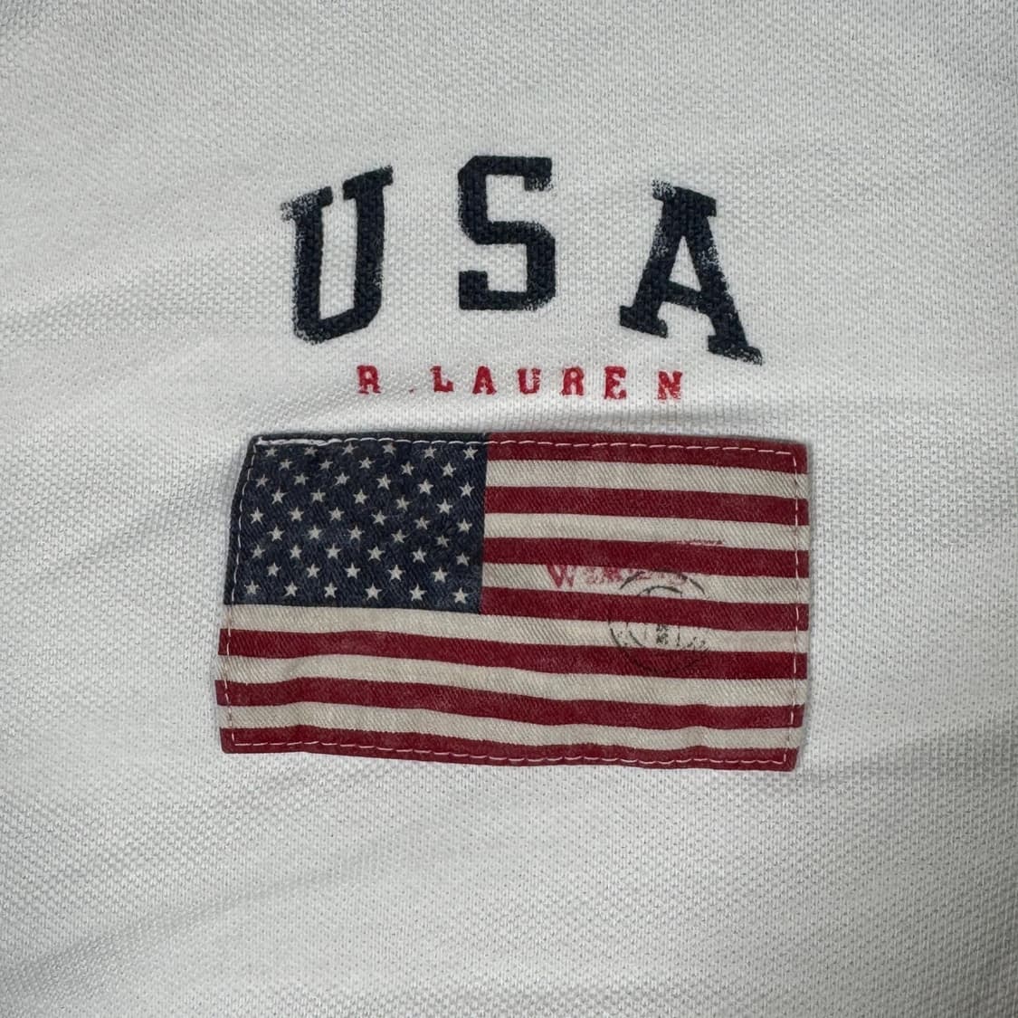 폴로 랄프로렌 USA 성조기 데님 칼라 빅포니 카라티 상품이미지3