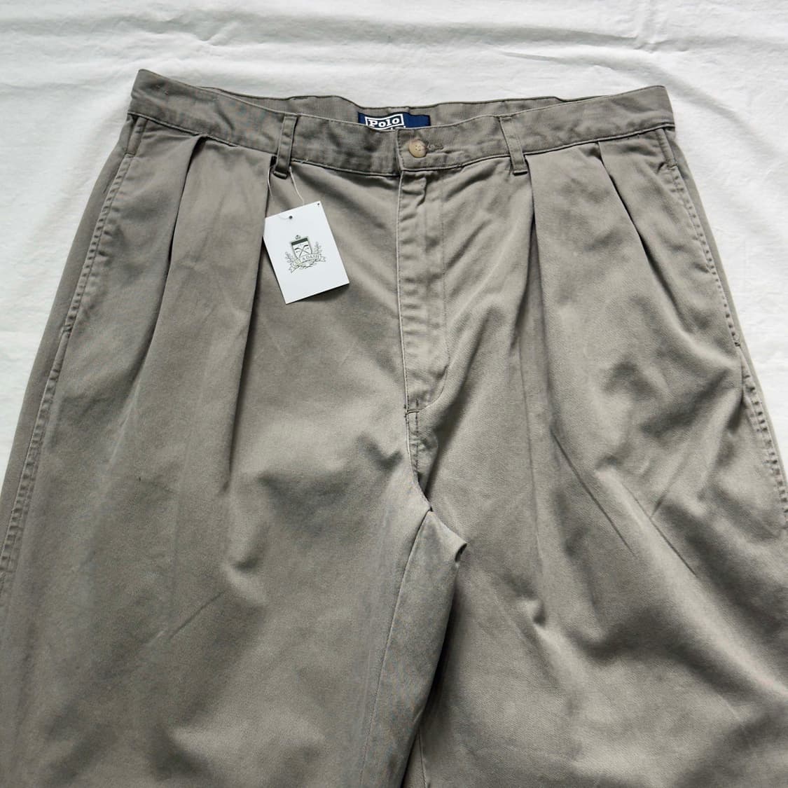 90s 폴로 랄프로렌 투턱 치노팬츠 36X34 상품이미지2