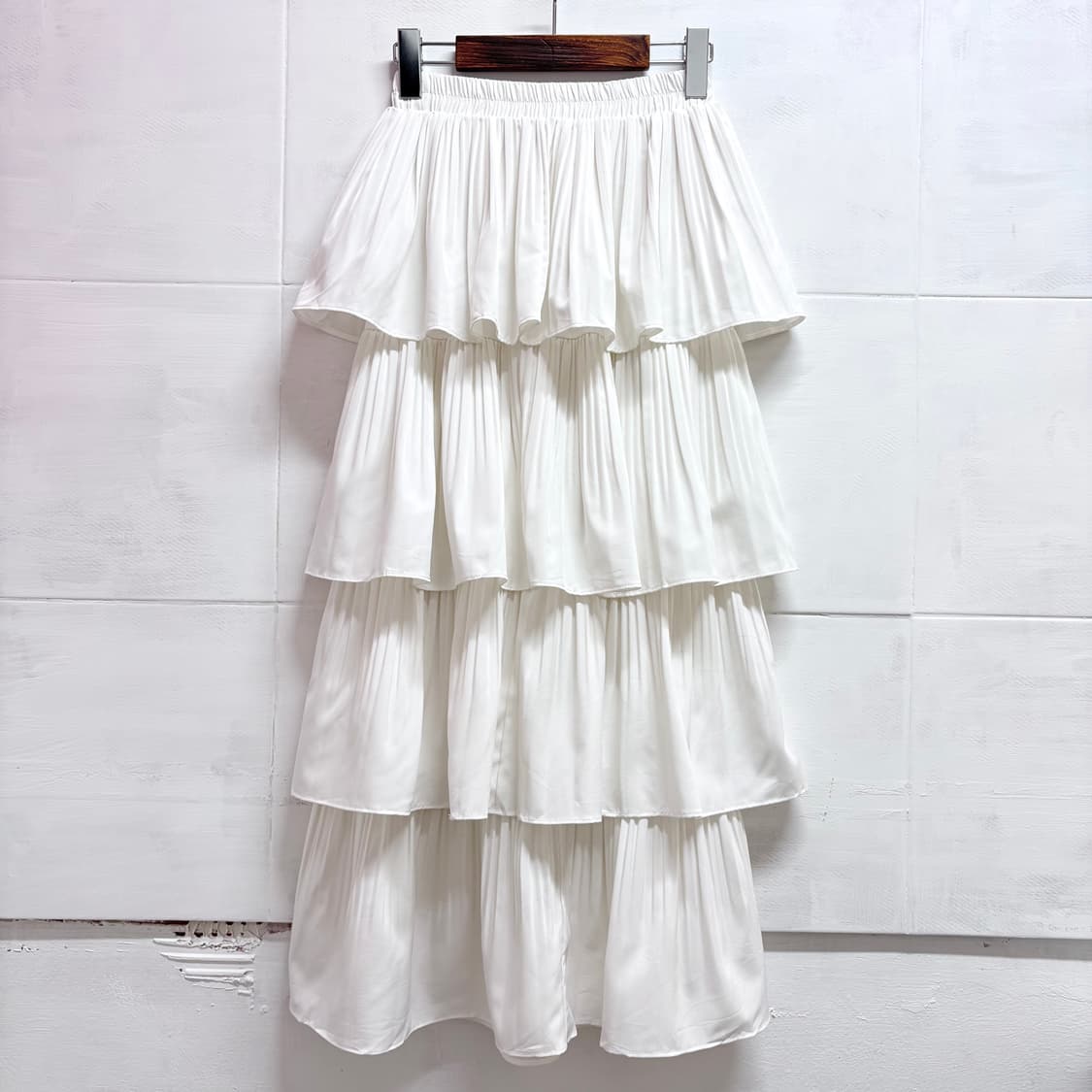 SPRAY PREMIUM 화이트 캉캉 모리걸 롱 스커트 JPN 상품이미지4