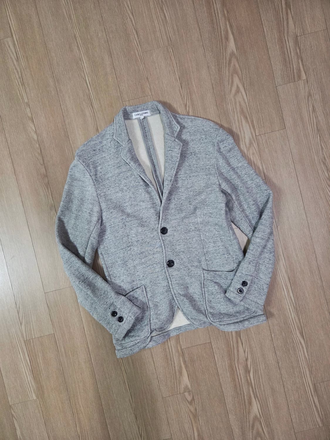 캐브 클로딩 멜란지 그레이 코튼 블레이져 재킷 상품이미지3