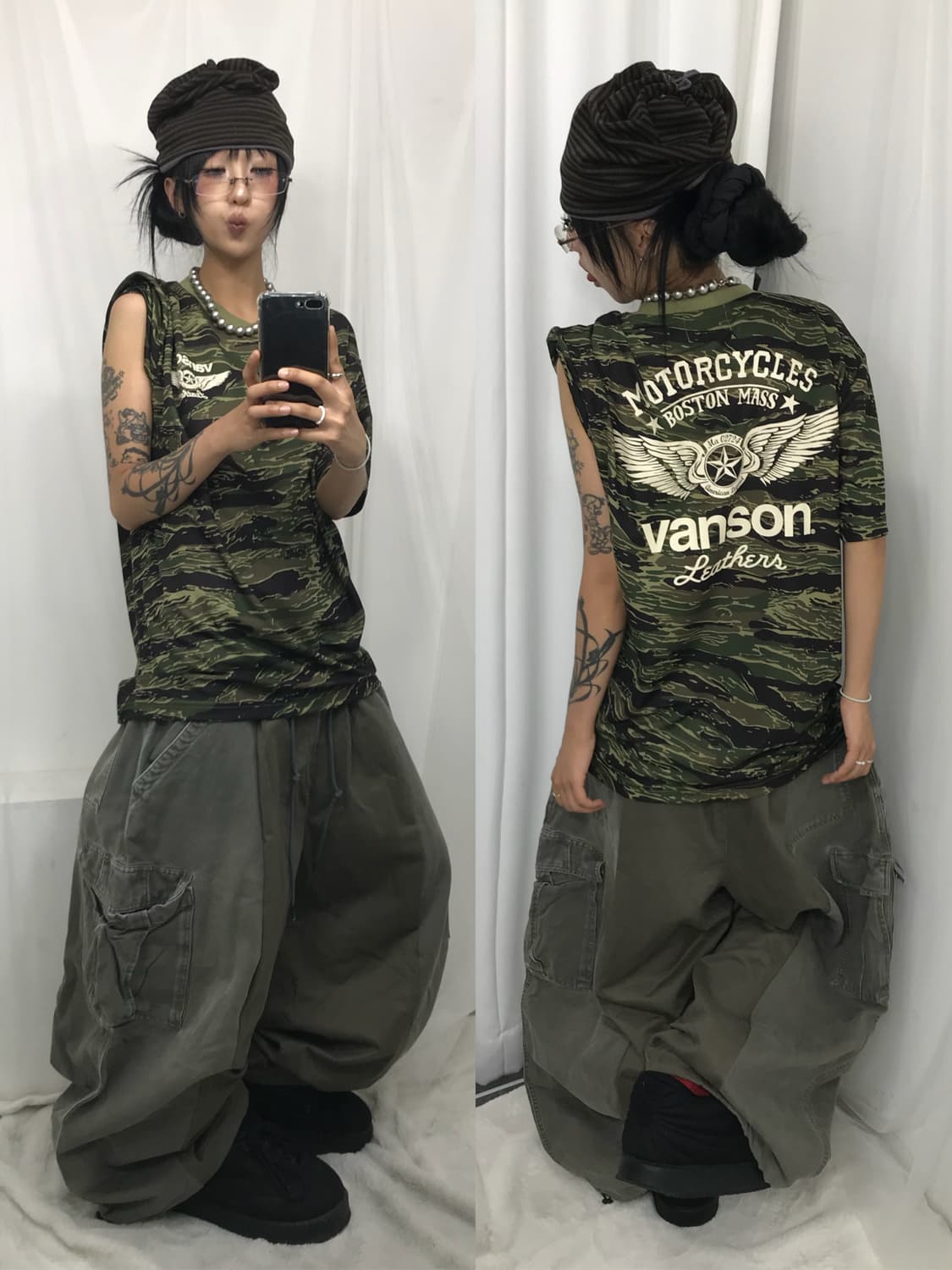 < Vanson Camouflage Printing T-shirt > 상품이미지1