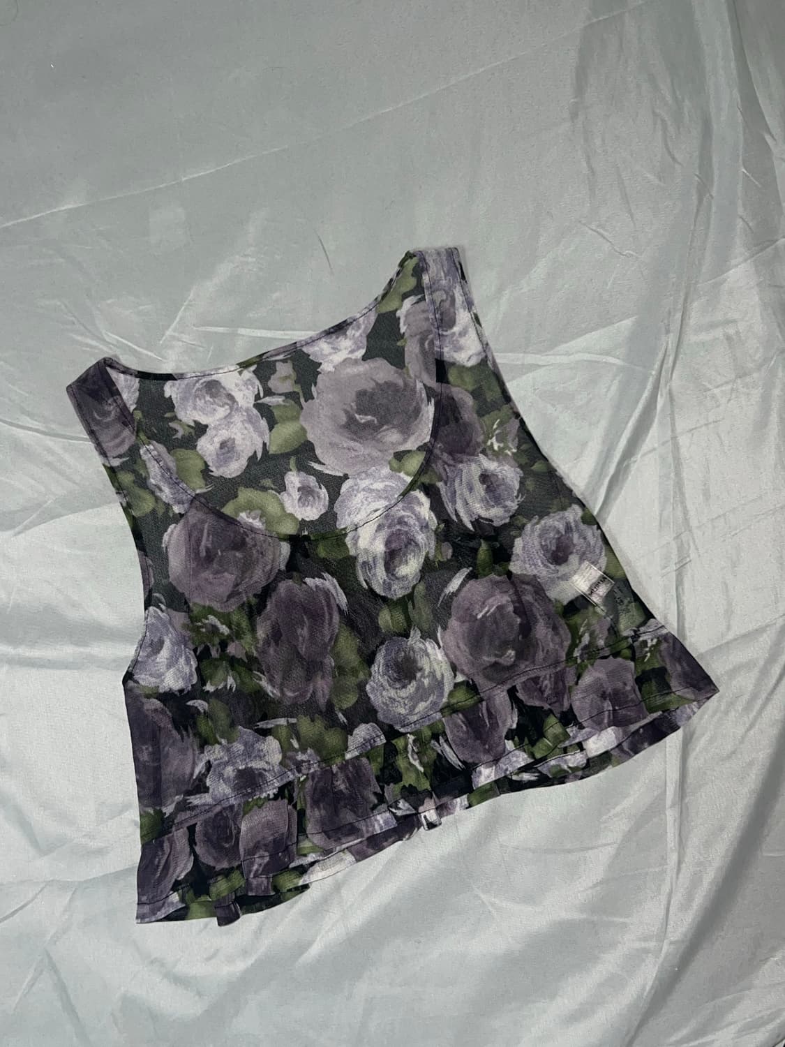 ✨vintage flower purple sleeveless✨ 상품이미지1
