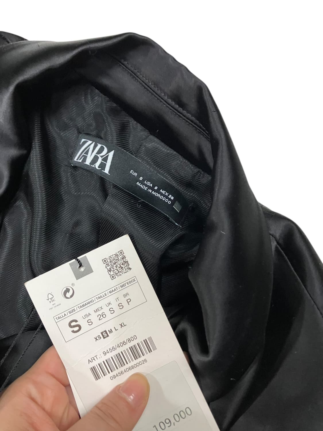 ZARA 자라 새틴 정장 자켓 블레이저 S 상품이미지5