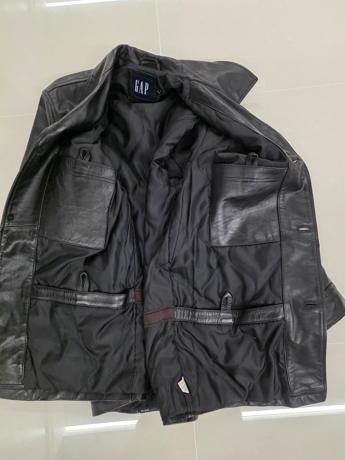 올드 갭 레더 카코트 M 상품이미지3