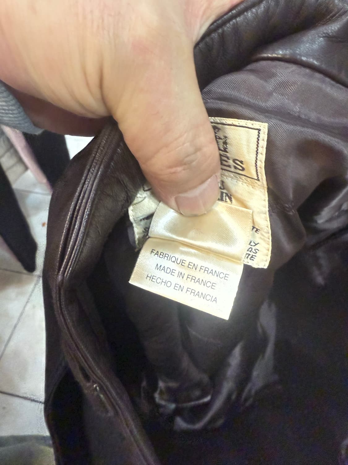 46/32 정품 에르메스 램스킨 가죽바지 팝니다 상품이미지3