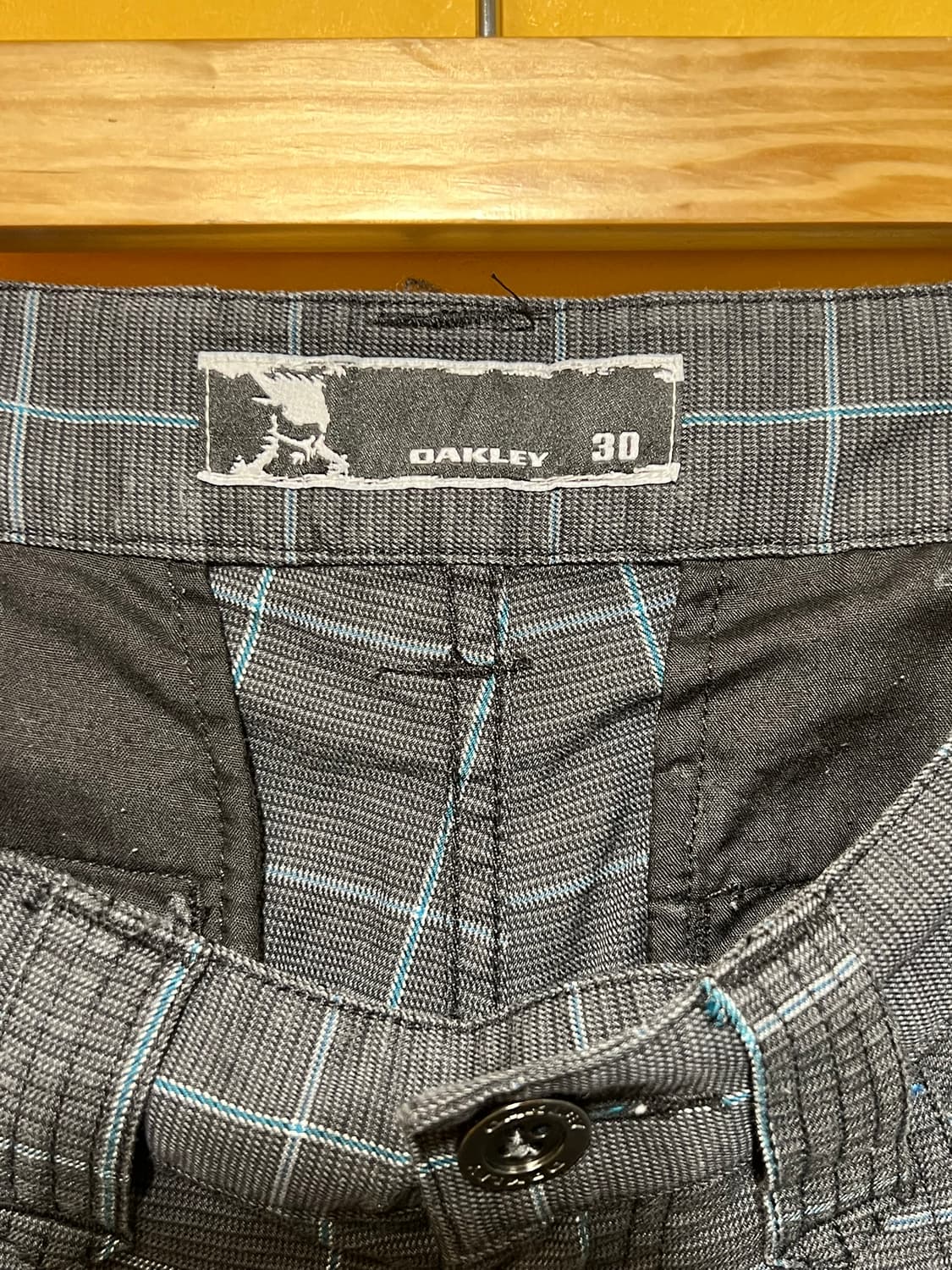 [30] 오클리 Oakley 아카이브 체크 팬츠 스컬 자수 Y2K 슬랙스 상품이미지9