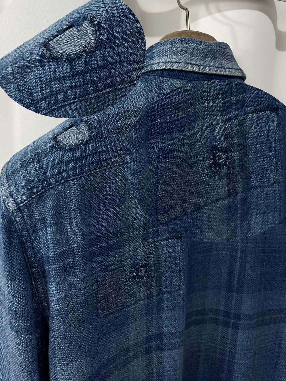 폴로 랄프로렌 사시코 리페어드 보로 인디고 워크셔츠 상품이미지7