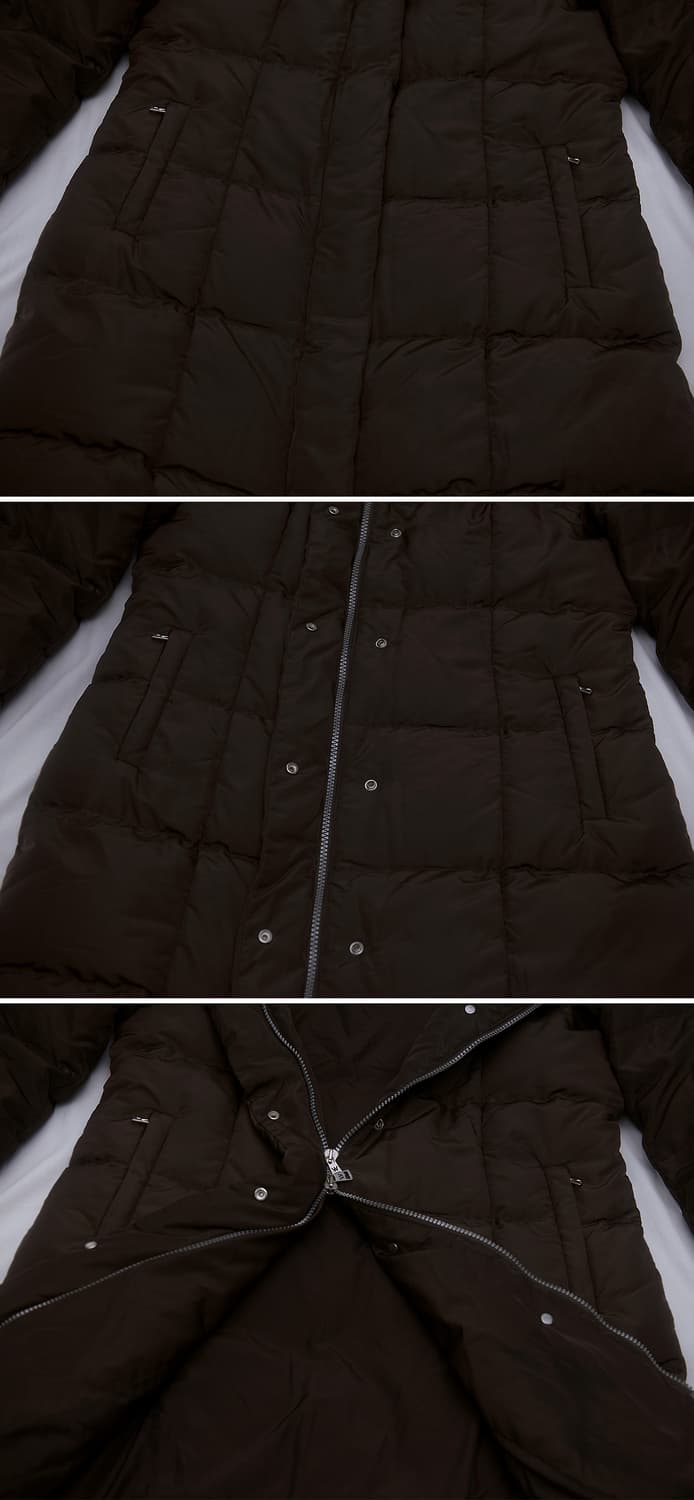 막스마라 하이넥 와이드카라 롱구스다운 패딩 코트 (42 / 55-66) 상품이미지5