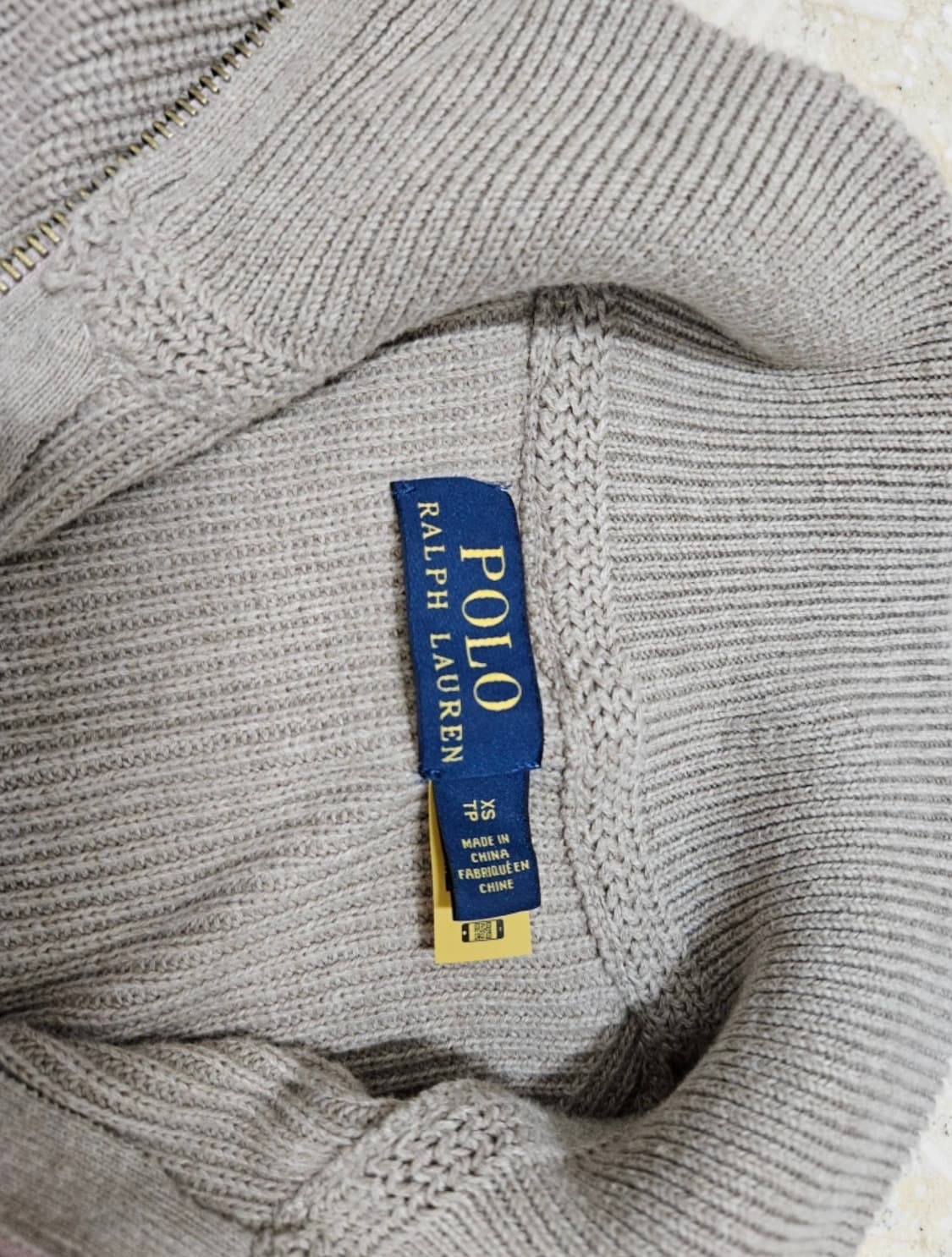 김현아 폴로매장구매) 폴로 랄프로렌 니트 집업 코코아베이지 상품이미지3