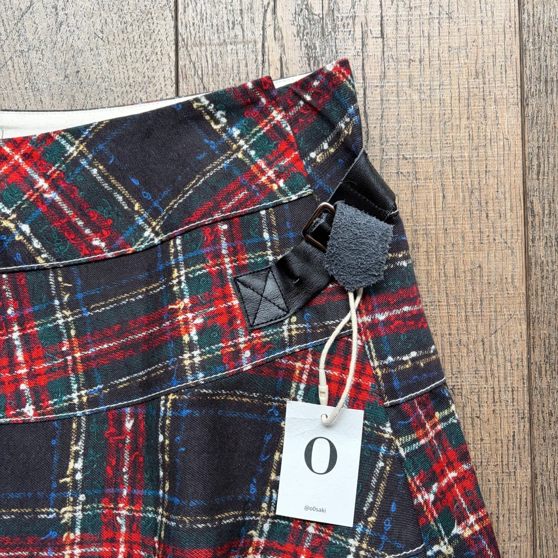 Check Printing Belt Wrap Skirt 상품이미지5